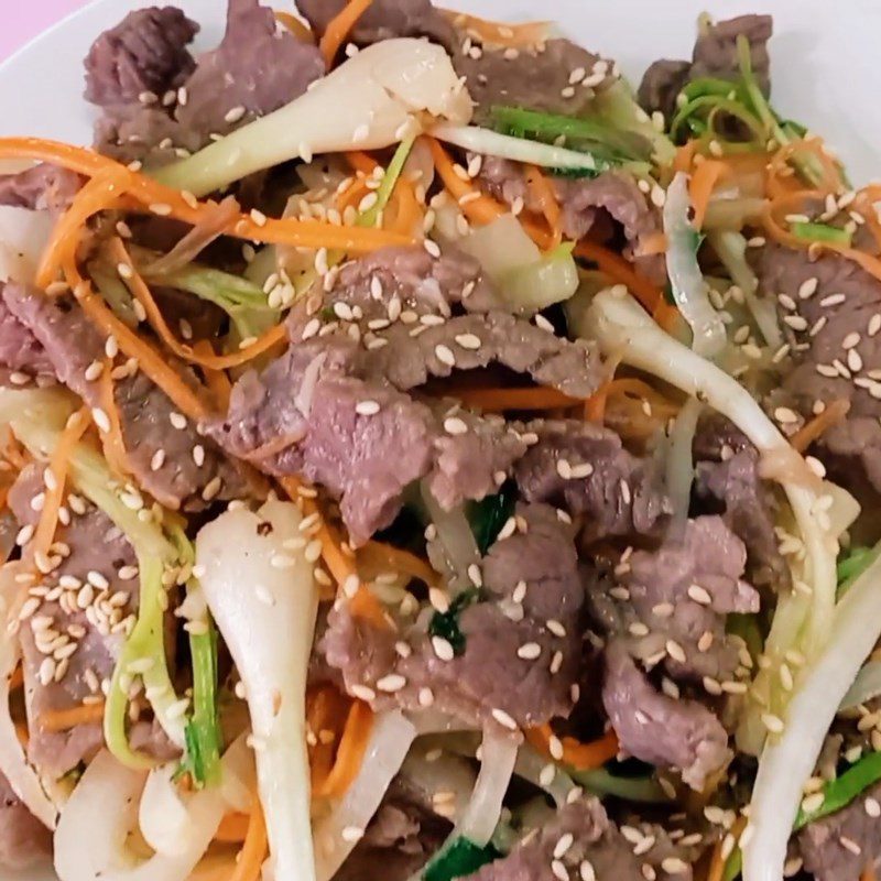 Step 4 Finished Dish Stir-fried Leeks with Beef