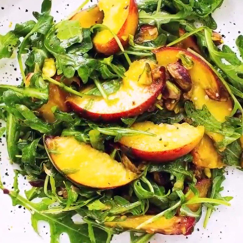 Step 4 Final product Peach pistachio salad