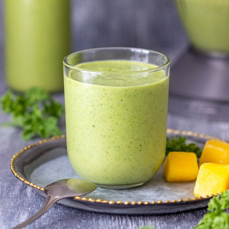 Step 3 Final product Mango Banana Kale Smoothie