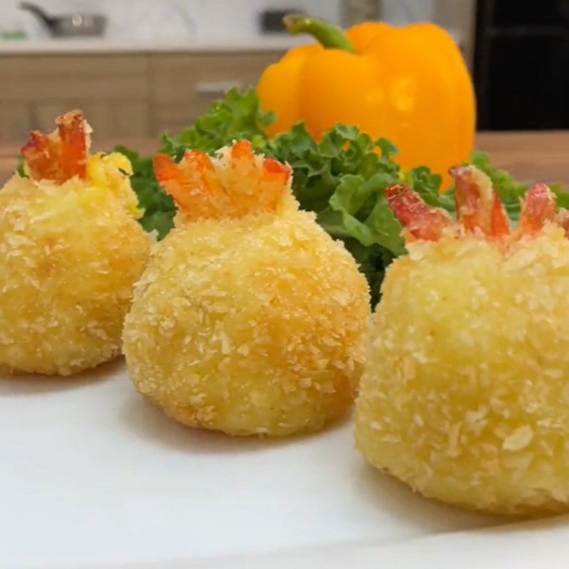 Step 5 Final Product Crispy potato-wrapped shrimp (Recipe shared from Tiktok Cooking with TasteVN)