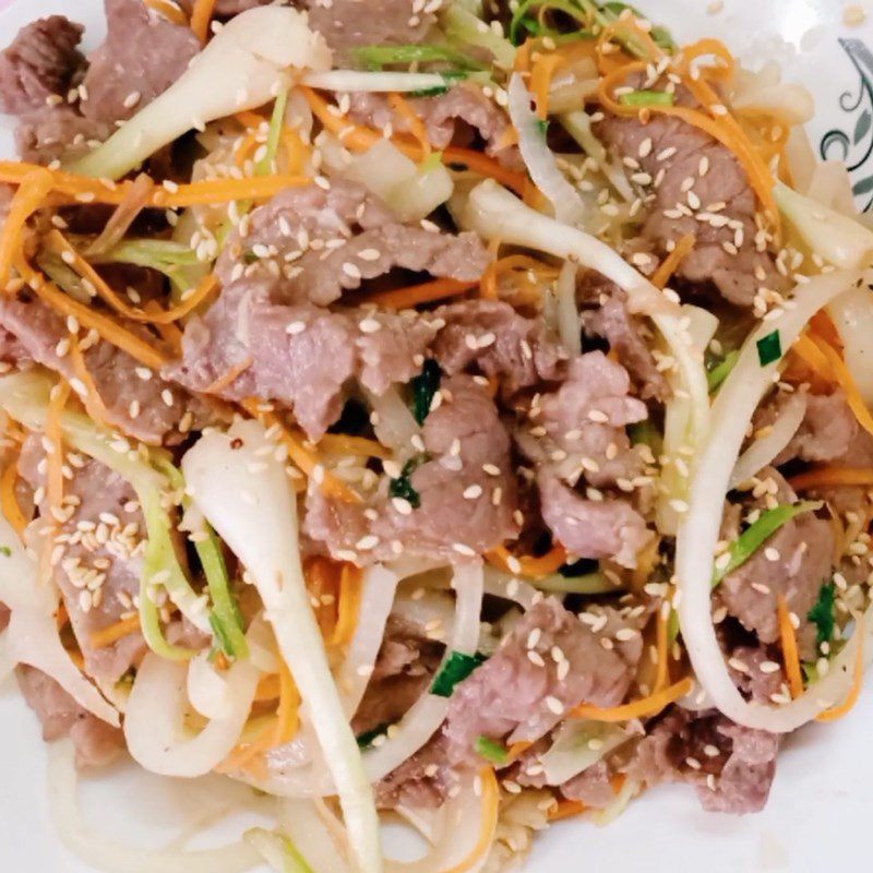 Step 4 Finished Dish Stir-fried Leeks with Beef