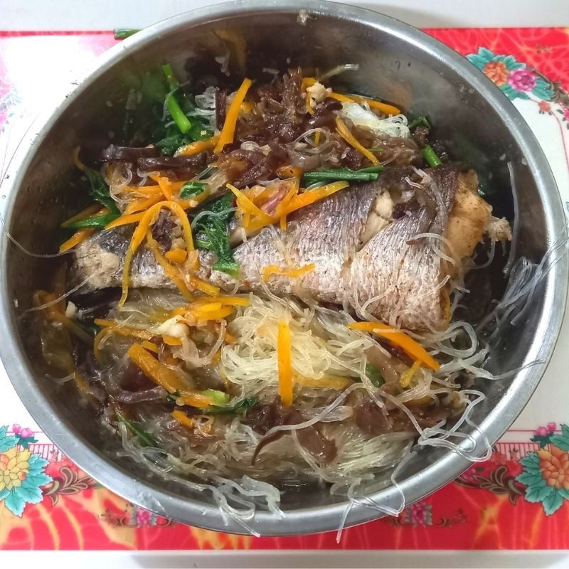 Step 4 Final Product Steamed Snakehead Fish with Vermicelli