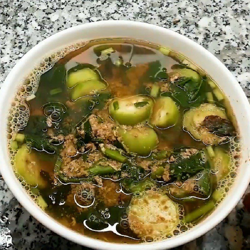 Step 4 Final product Crab soup with mixed vegetables