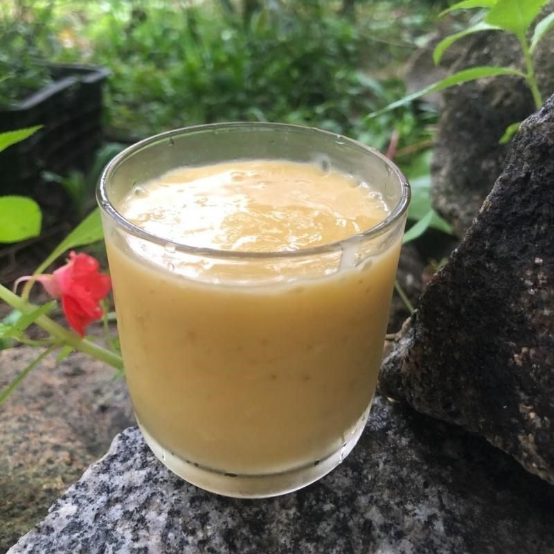 Step 3 Finished product Banana Mango Yogurt Smoothie