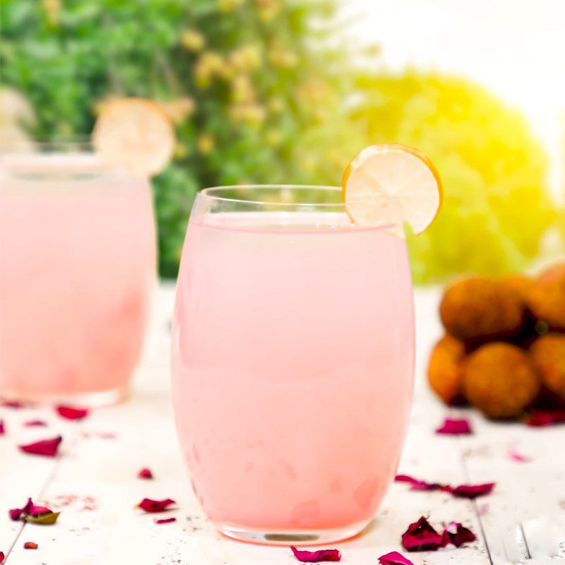 Step 3 Final product Lychee rose soda