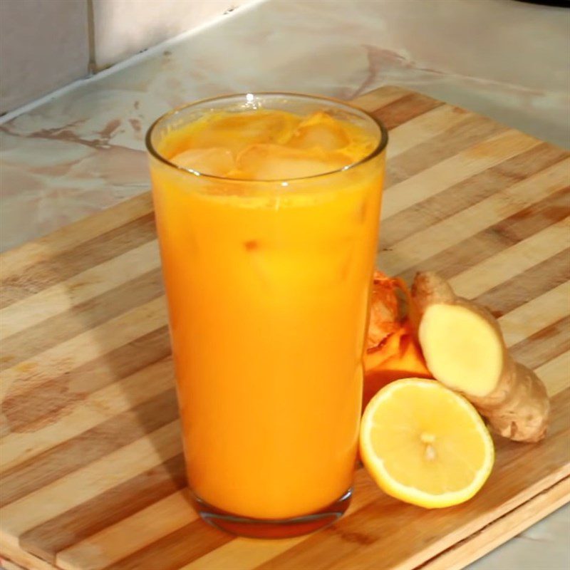 Step 4 Final product Pumpkin juice with lemon and ginger