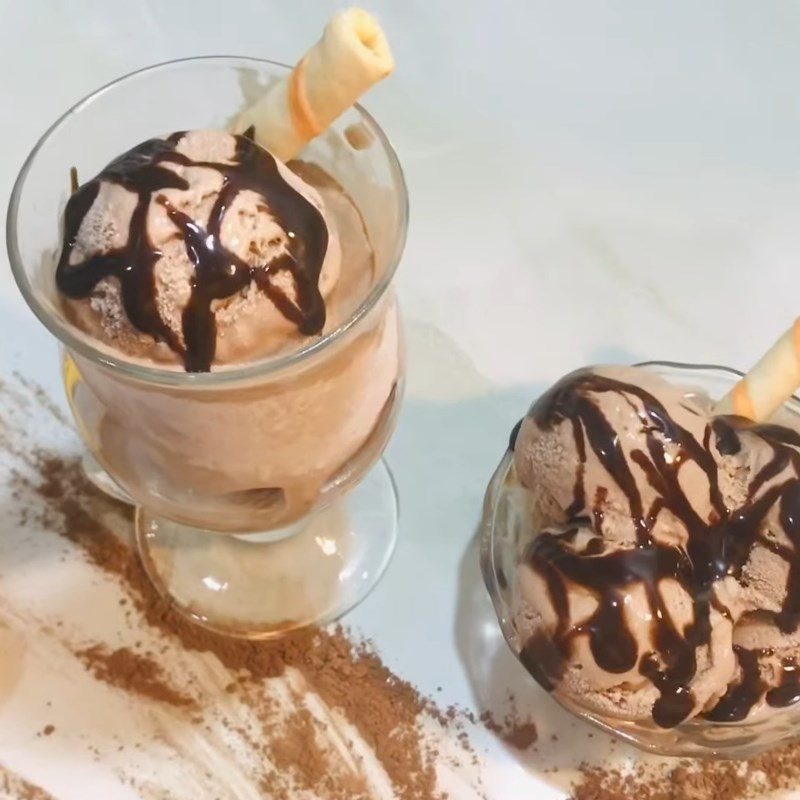 Step 8 Final product Cocoa ice cream