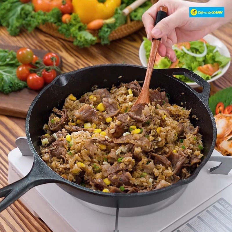 Step 3 Final product Sizzling beef rice
