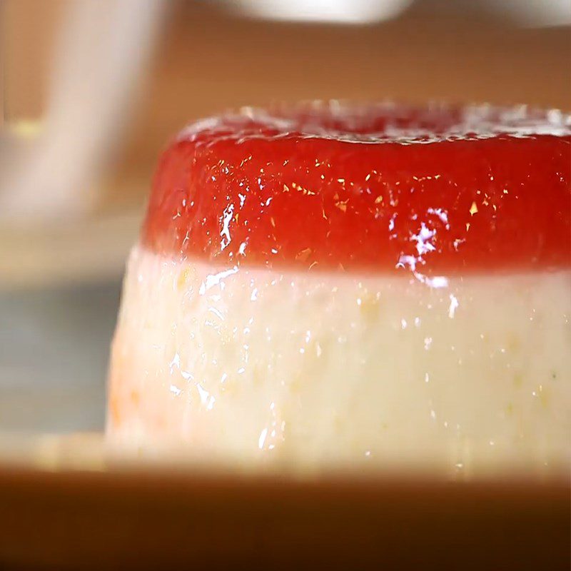Step 6 Final product Panna cotta plum coconut