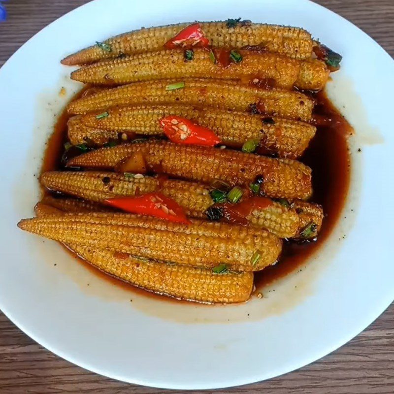 Step 5 Final Product Young Corn Braised with Pepper