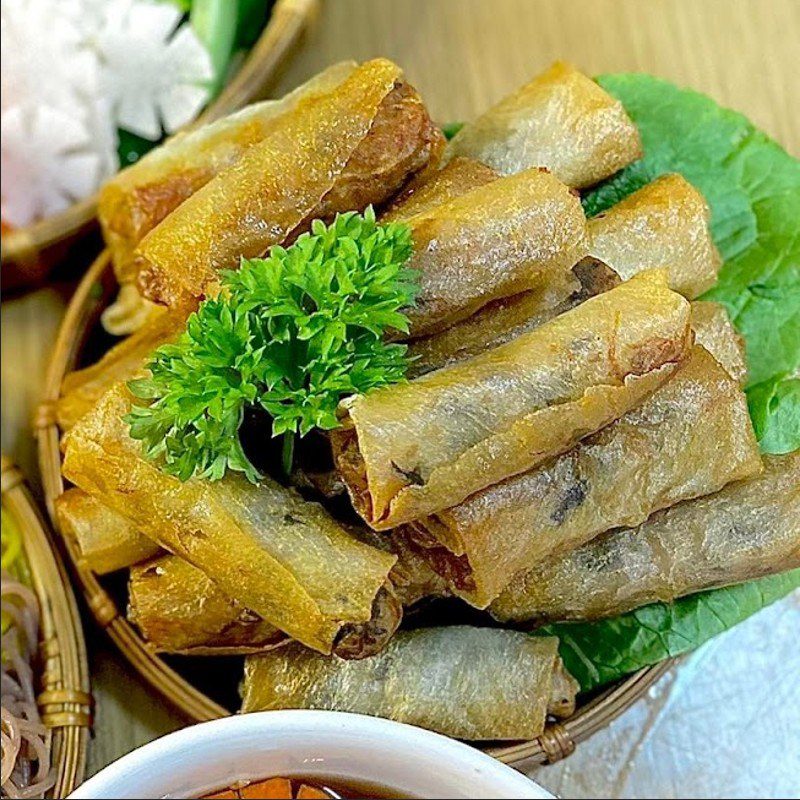 Step 5 Final Product How to make spring roll noodle with homemade spring rolls