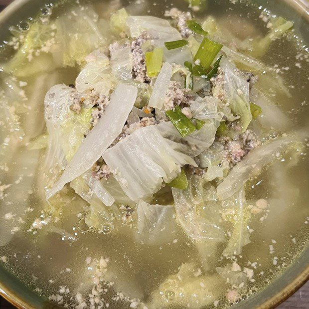 Step 3 Finished Product Cabbage soup with minced meat