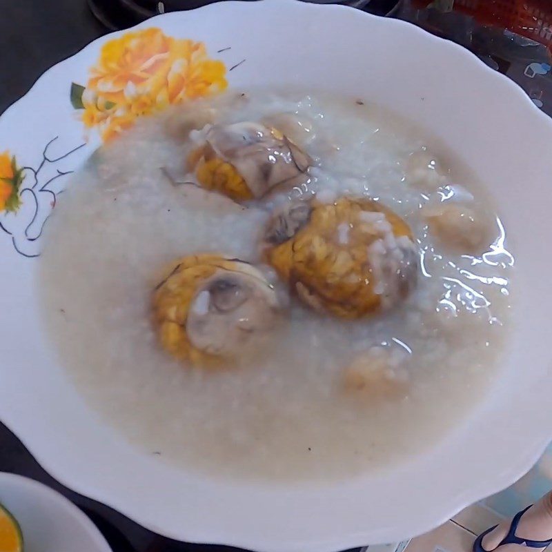 Step 5 Finished product Boiled duck egg porridge