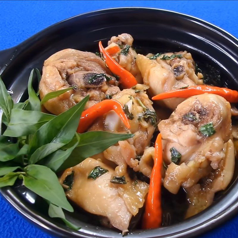 Step 4 Final Product Braised Chicken with Rice Paddy Herb