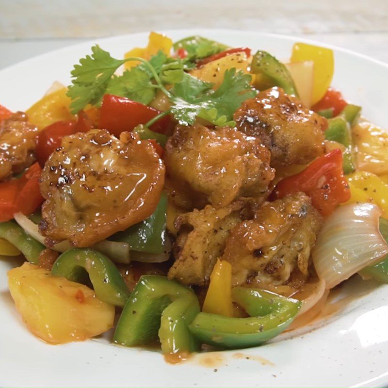 Step 5 Final Product Sweet and Sour Oysters