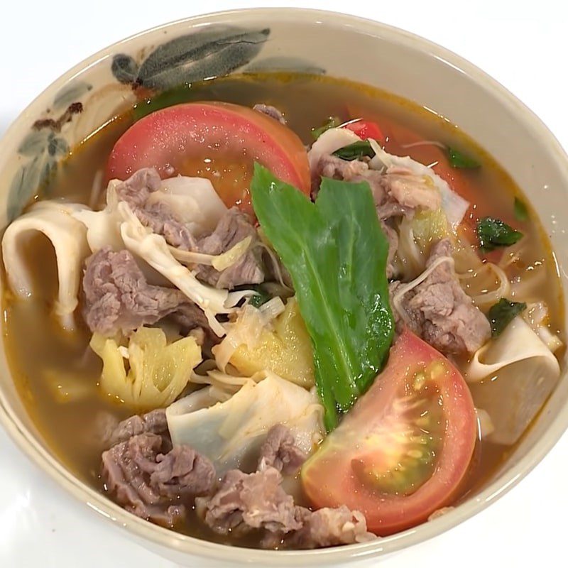 Step 6 Final Product Sour Spicy Beef Tendon Soup