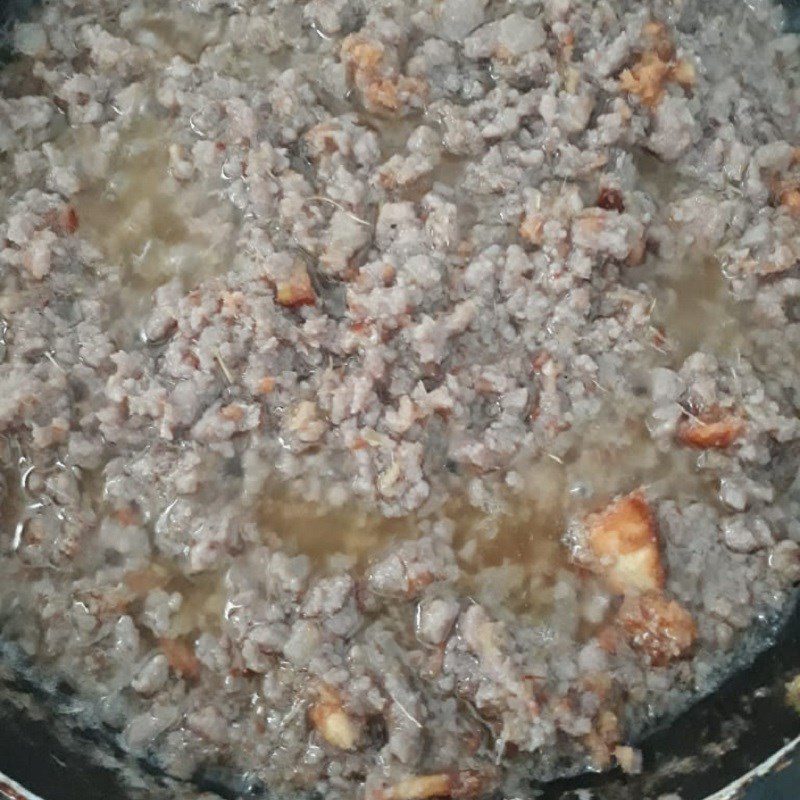 Step 3 Steaming Meat Minced meat steamed with shrimp paste