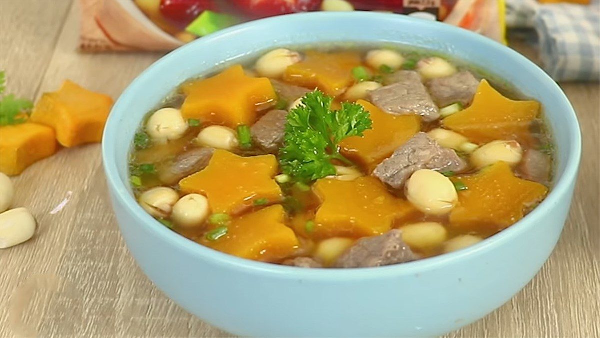 Beef stew with pumpkin and lotus seeds