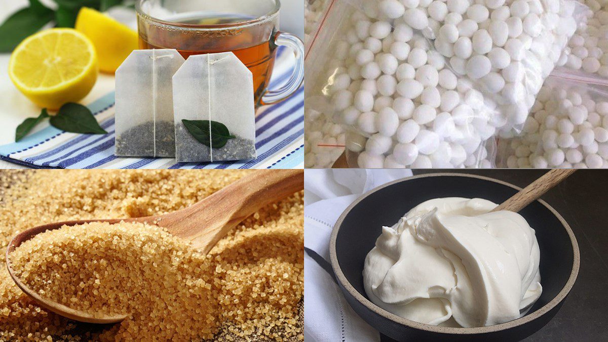 Ingredients for mochi milk tea