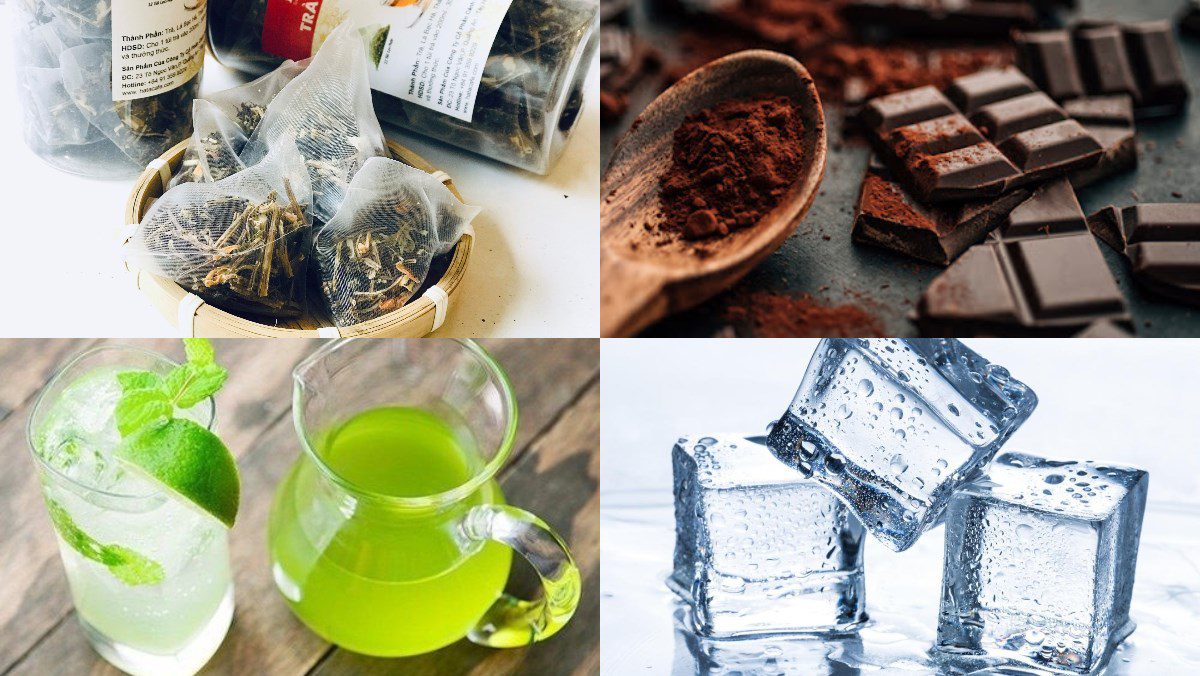 Ingredients for chocolate milk tea