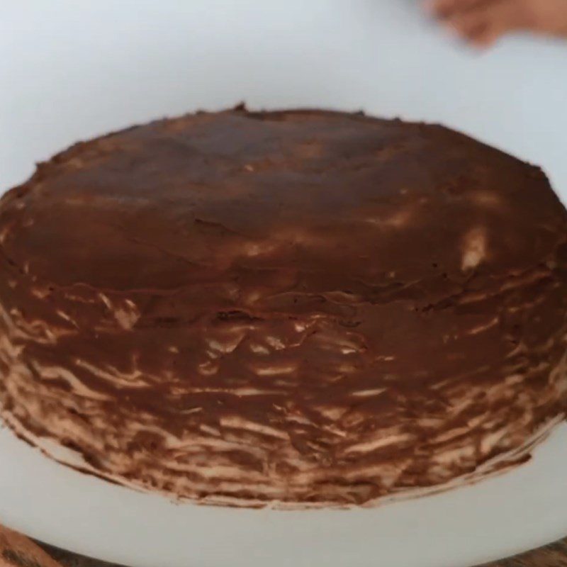 Step 7 Decoration Banana crepe cake with nutella cream