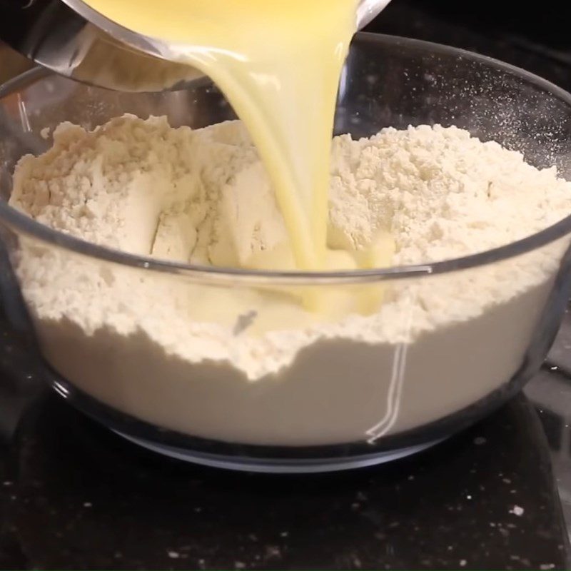 Step 2 Mix the dough Croissant stuffed with cold cuts and cheese