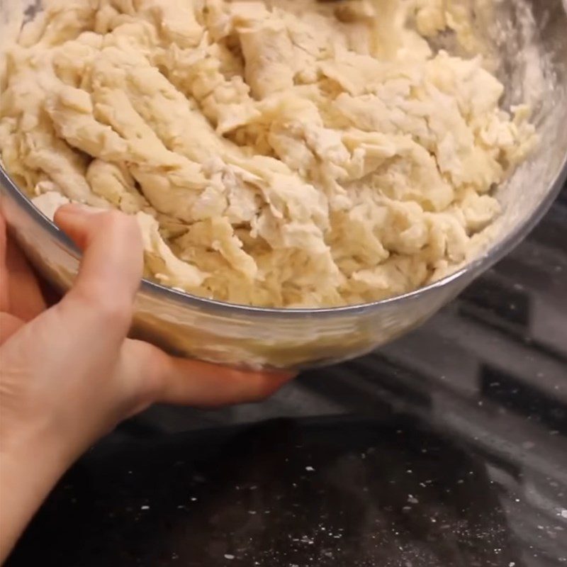 Step 2 Mix the dough for Croissant with ham and cheese filling