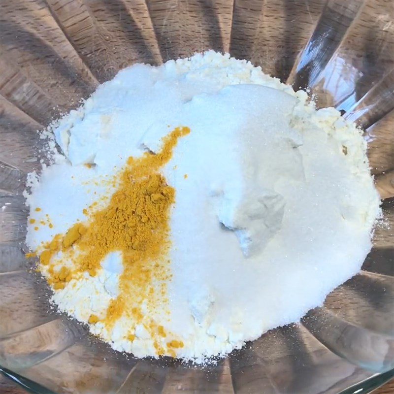Step 1 Mix the batter Fried Banana Sweet Potato Coconut Cake