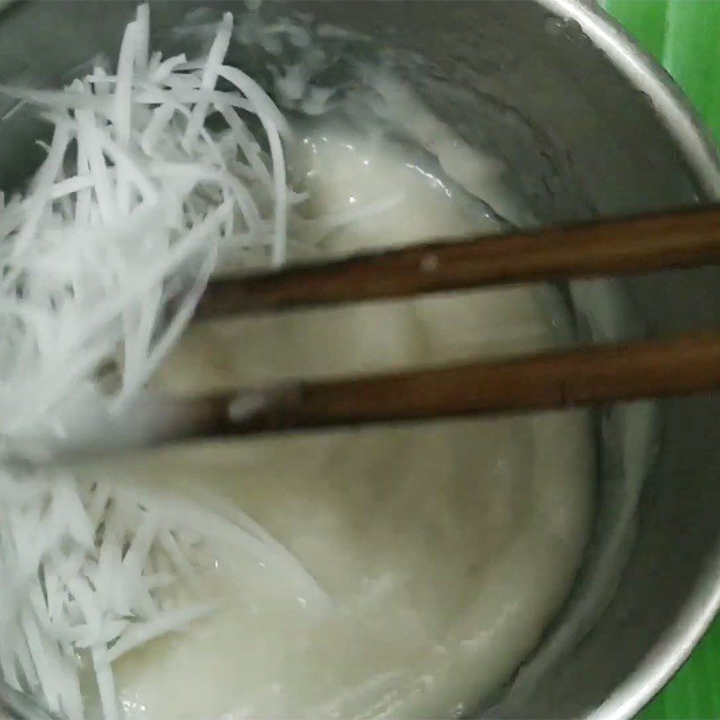 Step 2 Mix the coconut cream mixture Coconut cream from sticky rice flour