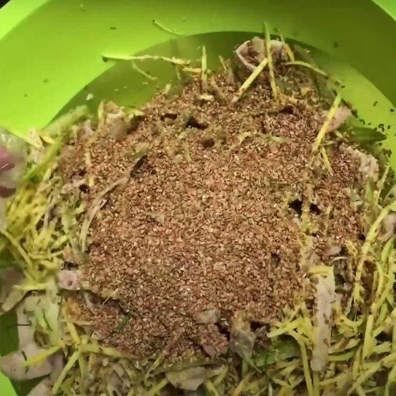 Step 5 Mix the mixture Pork mixture
