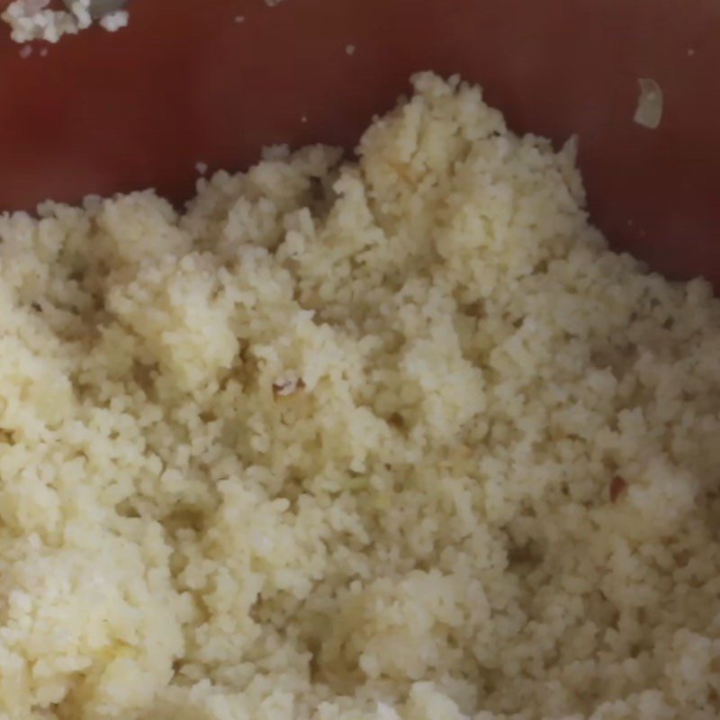 Step 3 Mixing rice with butter Couscous salad with tomatoes and cucumbers