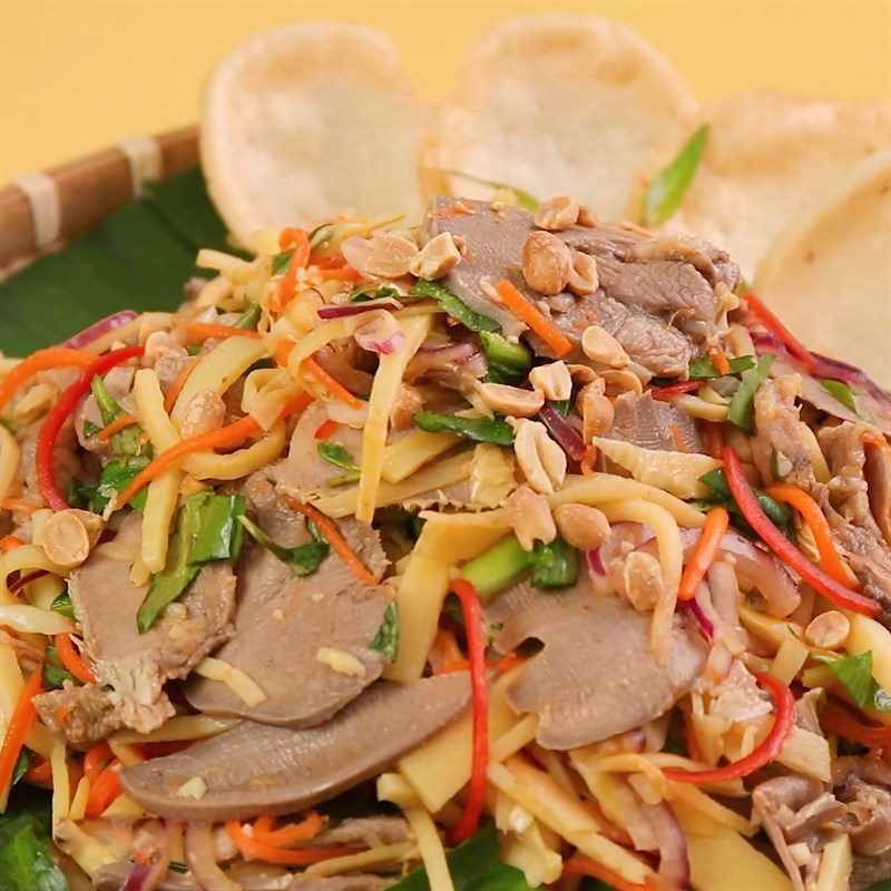 Step 4 Toss the salad for Pig Tongue Salad