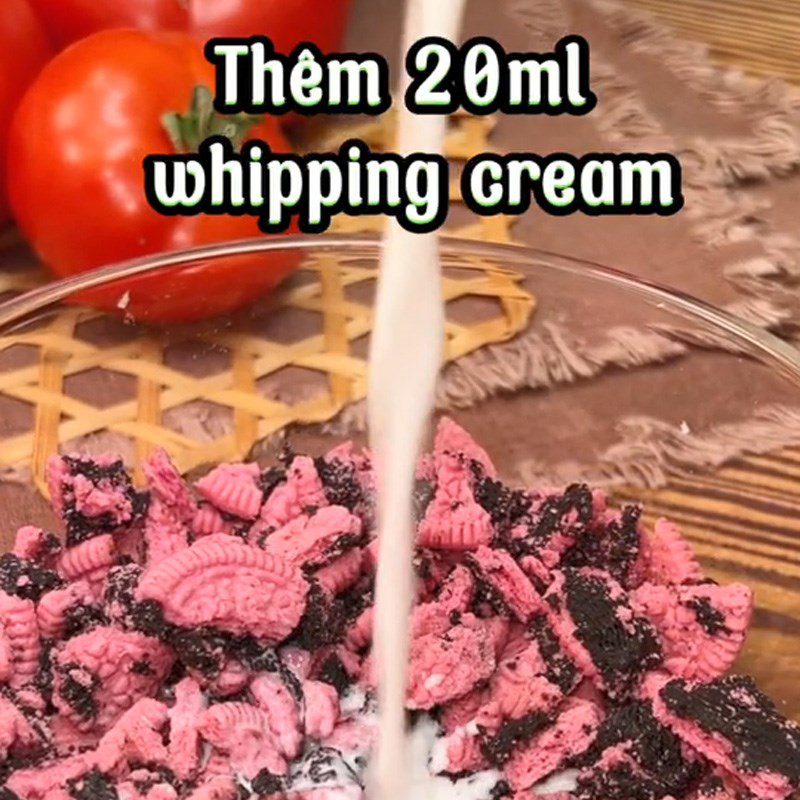 Step 2 Mix Oreo cream How to make Oreo ice cream (Recipe shared from TikTok Cooking with TasteVN)