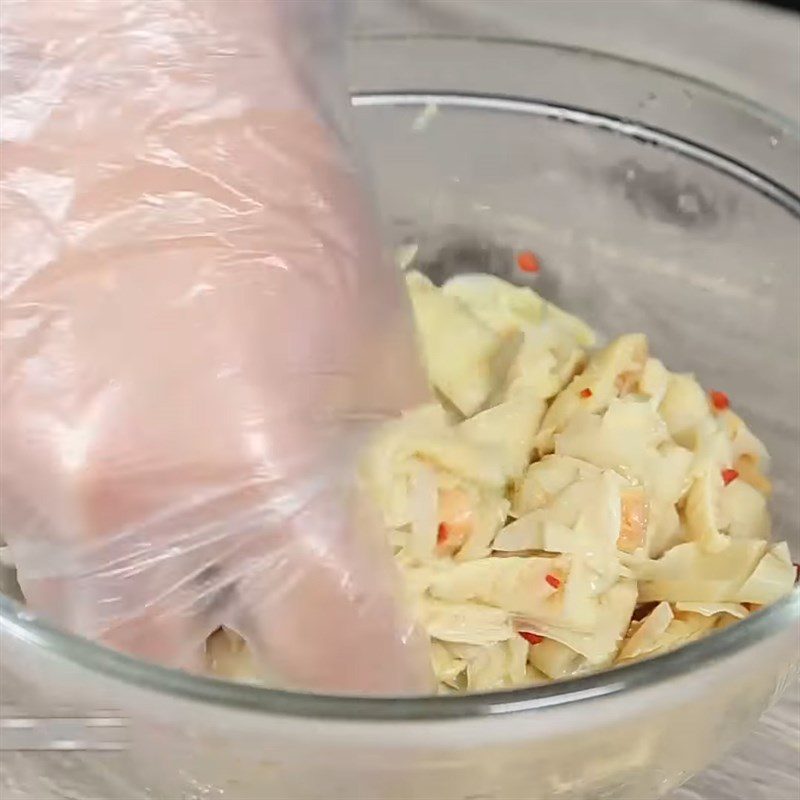 Step 3 Mixing Bamboo Shoots Beef Salad