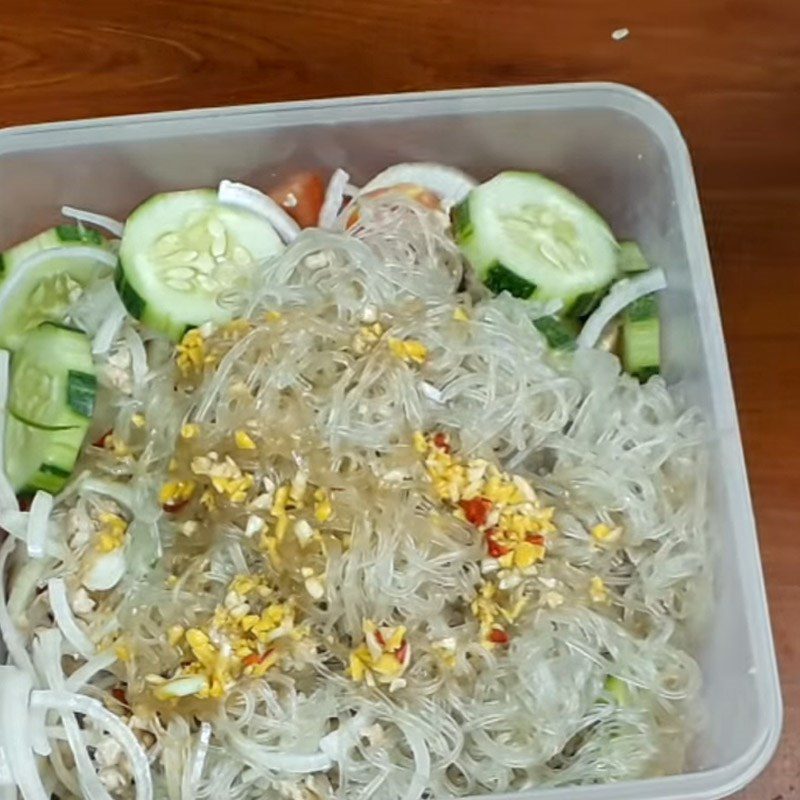 Step 5 Mixing vermicelli Sweet and sour vermicelli
