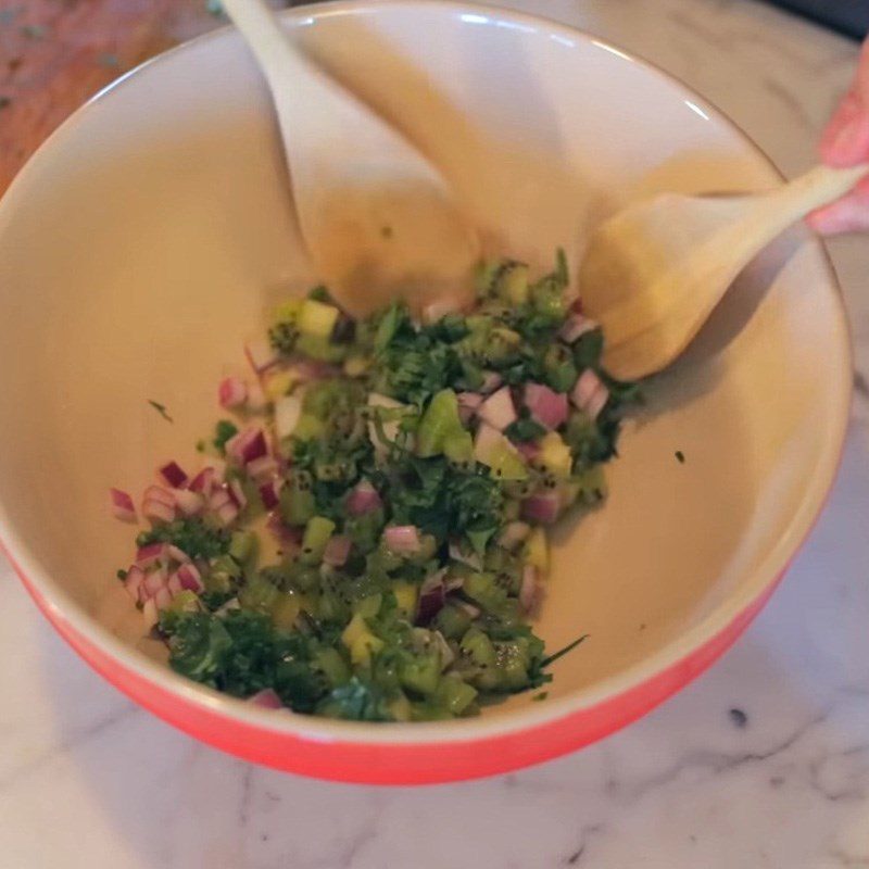 Step 2 Mix kiwi salad ingredients