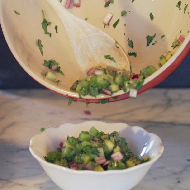 Step 2 Mix kiwi salad ingredients