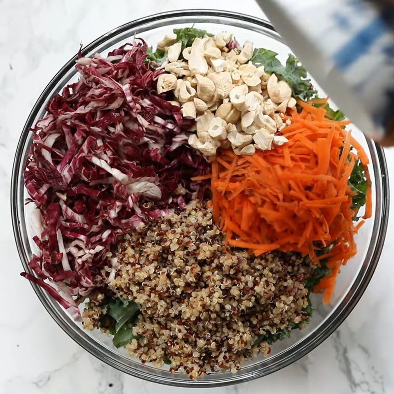 Step 3 Mixing the salad Asian style kale salad