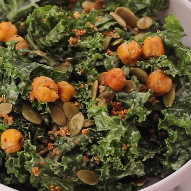 Step 4 Mix the salad for kale chickpea salad