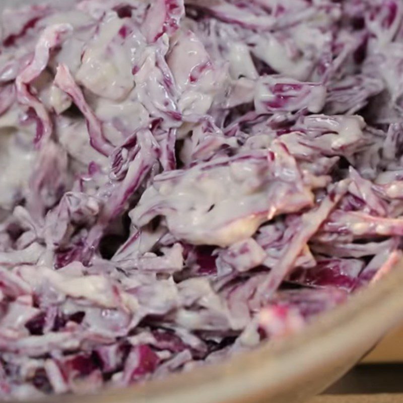 Step 4 Mix salad for Walnut Candy Purple Cabbage Salad
