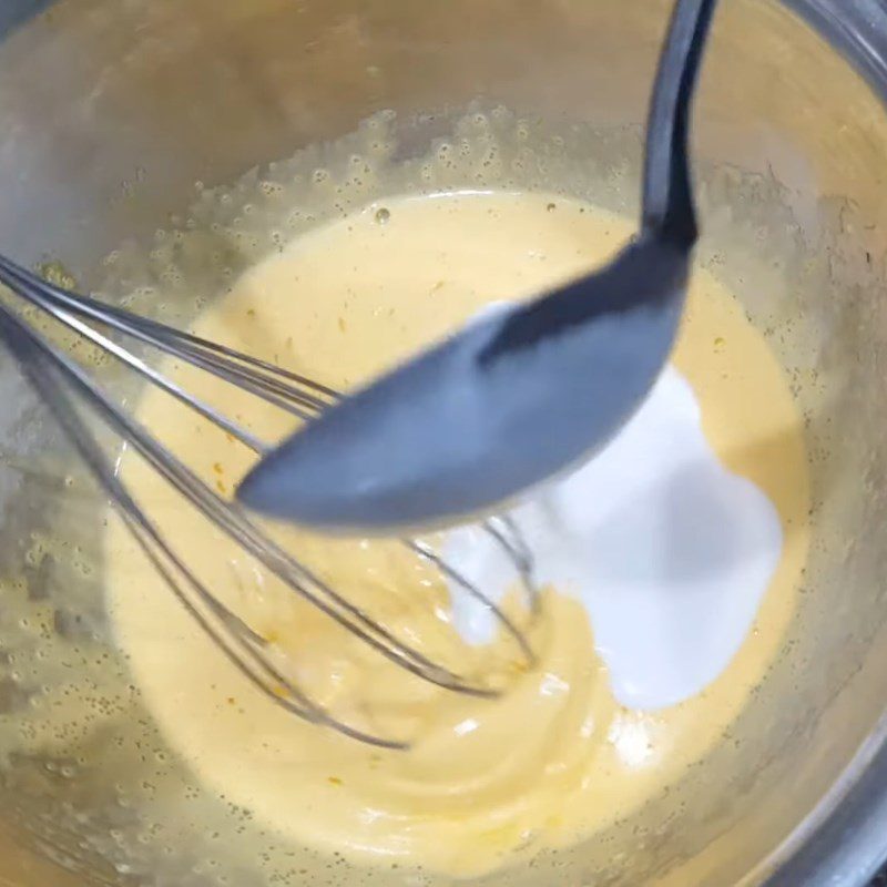 Step 2 Mixing and cooking the egg and coconut milk mixture Coconut ice cream