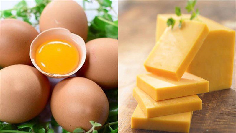 Ingredients for baked cheese egg