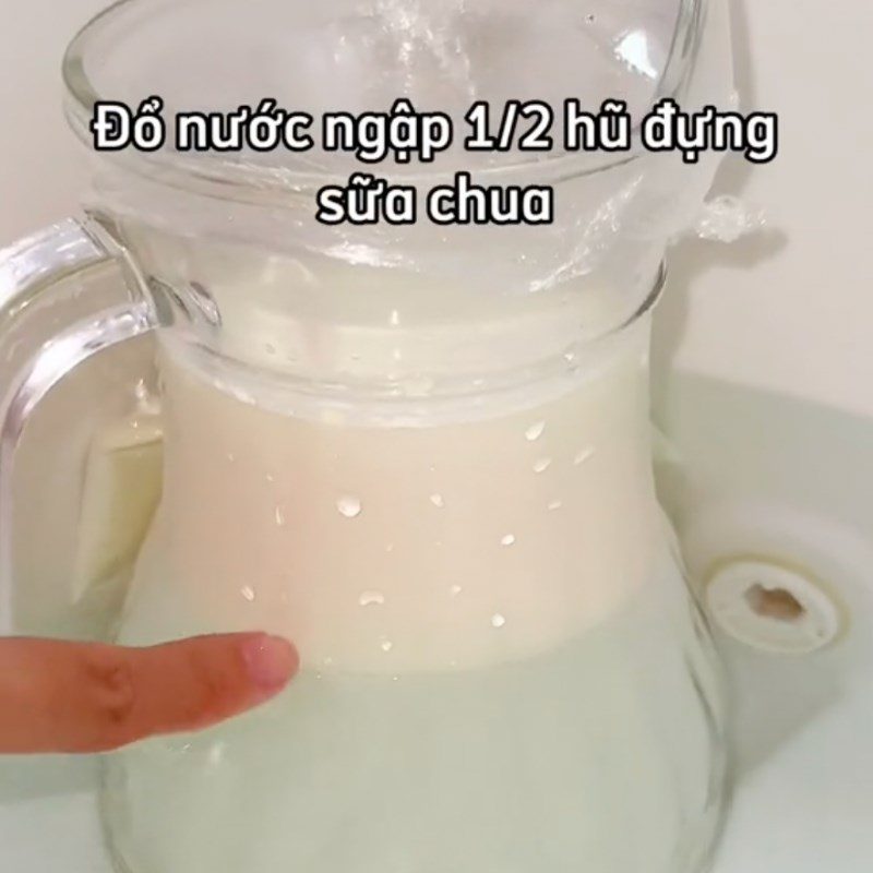 Step 3 Fermenting cheese yogurt Cheese yogurt with young green rice (Recipe from the TikTok channel Let's Cook with TasteVN)