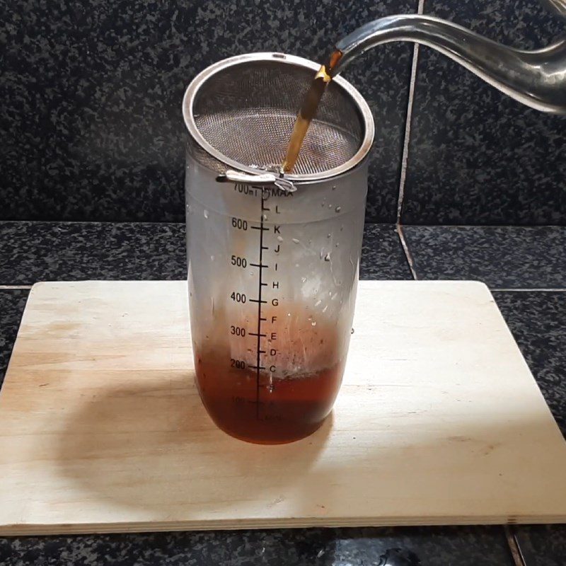 Step 1 Brew tea Chocolate Nutella milk tea