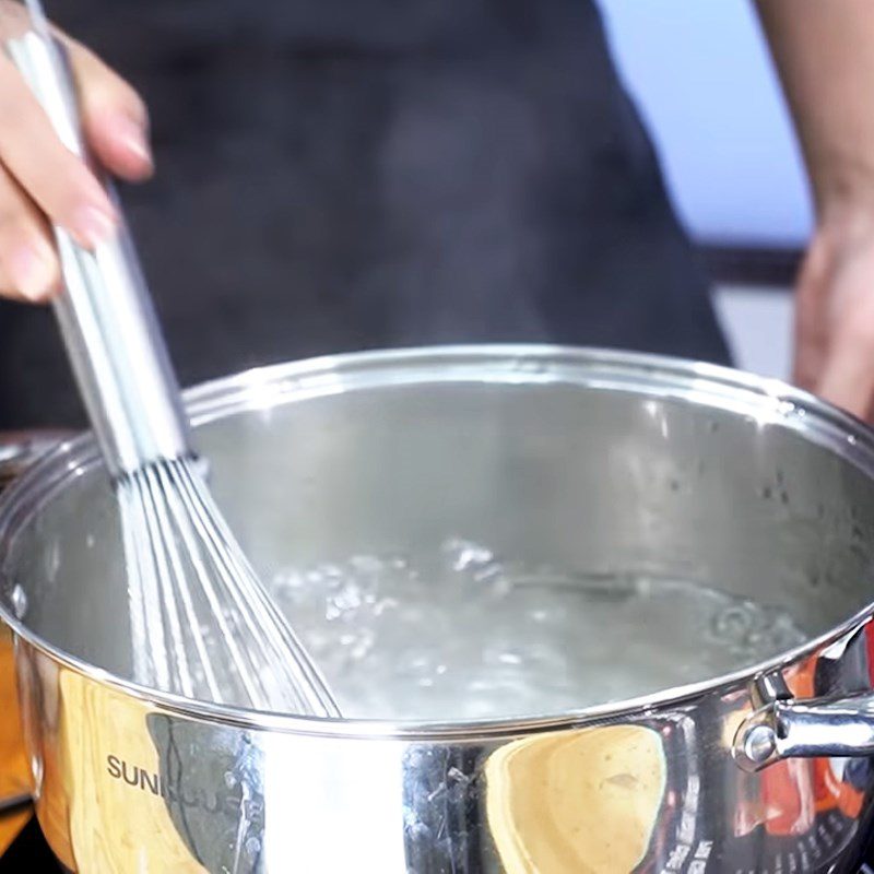 Step 1 Cook the agar powder for Yakult milk tea