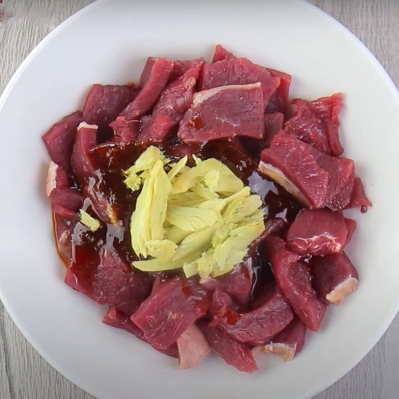 Step 2 Marinate the Beef for Braised Beef with Ginger
