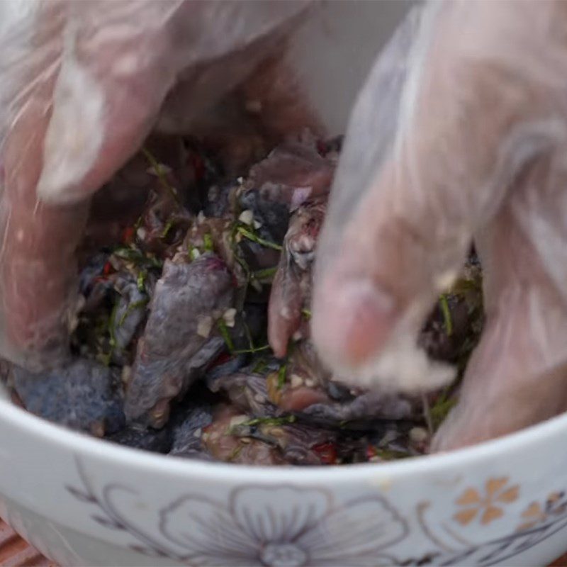 Step 2 Marinate the chicken for Grilled Black Chicken with Lime Leaves
