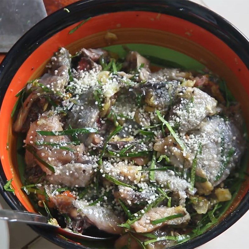 Step 2 Marinating Chicken Grilled Chicken with Lime Leaves and Green Onions