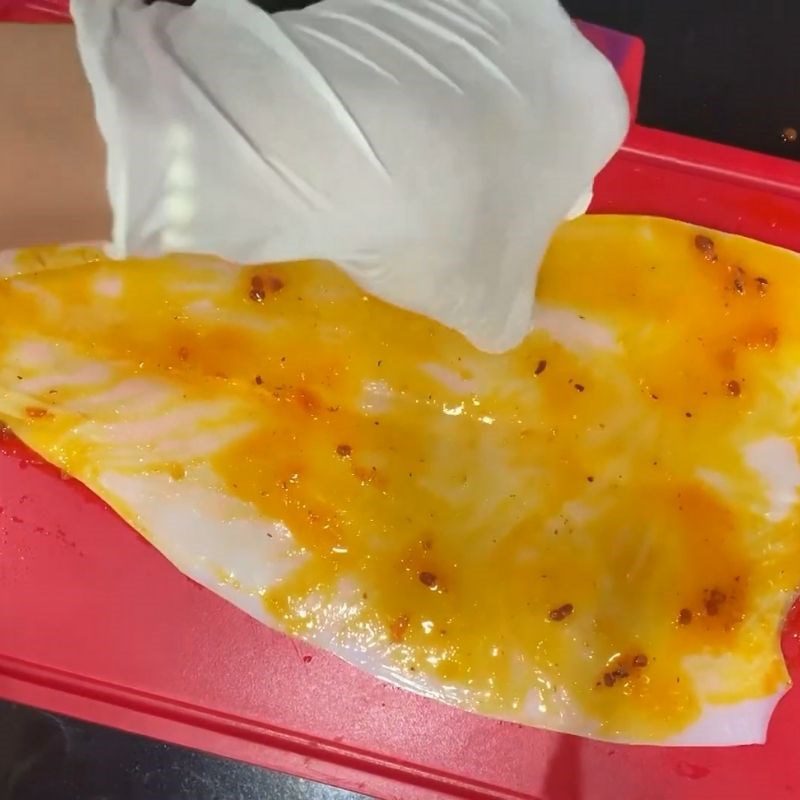 Step 2 Marinate squid Grilled squid with air fryer