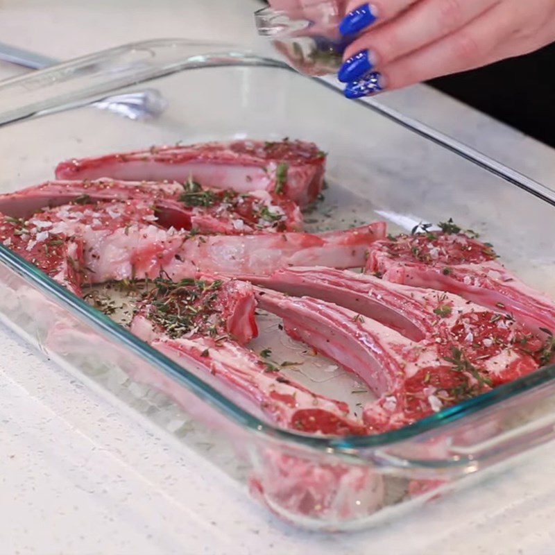 Step 2 Marinate the lamb ribs Herb grilled lamb ribs